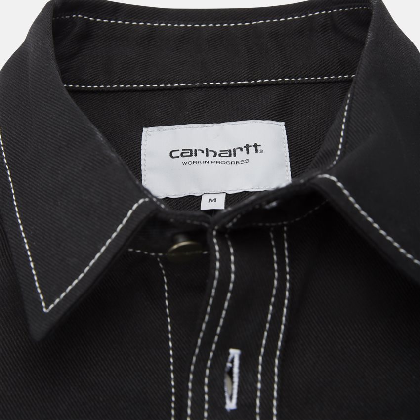 Carhartt WIP Skjortor CHALK SHIRT JAC I025939 BLACK RIGID